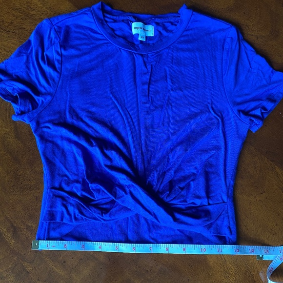 Superdown short sleeve tee Symone twist front crop top XS - Picture 6 of 10